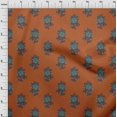 thumbnail image 3 of oneOone Georgette Viscose Fabric Leaves & Floral Block Print Fabric BTY 42 Inch Wide, 3 of 5