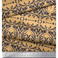 thumbnail image 3 of Soimoi Orange Rayon Fabric Moroccan Damask Decor Fabric Printed Yard 56 Inch Wide, 3 of 3