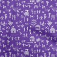thumbnail image 1 of oneOone Cotton Poplin Purple Fabric Asian Floral Block Sewing Craft Projects Fabric Prints by Yard 42 Inch Wide, 1 of 4