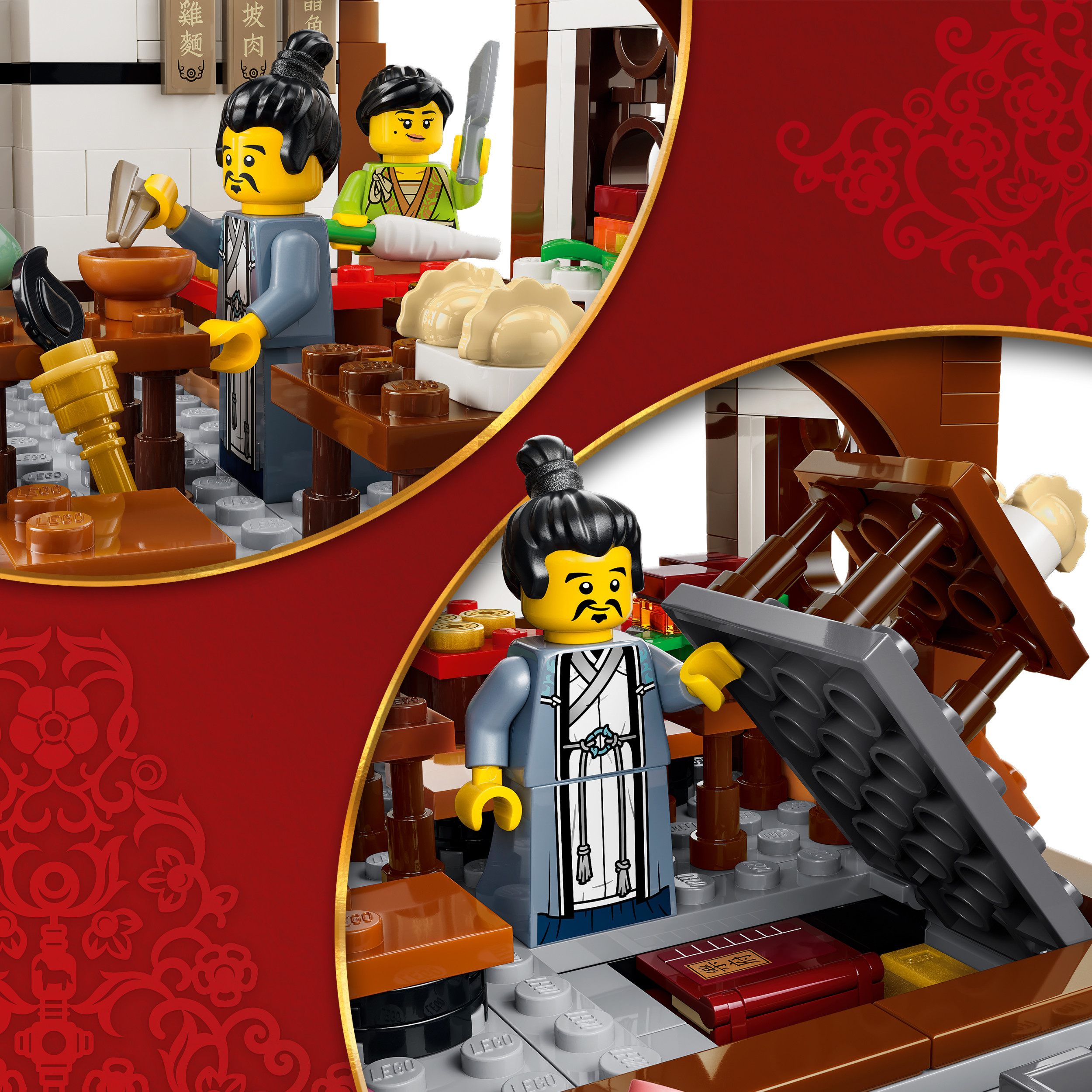 LEGO Chinese Festivals Ancient Moon-Gazing Inn - Building Toy for Boys & Girls, Ages 9+ - Spring Festival Decorations & Craft Kit - 80121