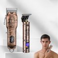 thumbnail image 2 of Tondeuse Professionnelle Grande et Petite pour Cheveux, Écran LCD, Corps Tout en Métal, Espace Réglable, Rechargeable par USB, 2 of 7