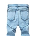 thumbnail image 4 of Men’s Ripped Skinny Fashion Biker Destroyed Slim Fit Denim Jeans Pants, 4 of 5