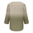 thumbnail image 4 of Hauts d'Été pour Femmes 2023 Mode Féminine Manches Trois-Quarts Col Rond Rétro Imprimé de Pâques Blouse Ample Bohemian T-Shirt Grande Taille pour Femmes, 4 of 5