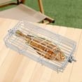 thumbnail image 4 of AMERTEER Grille Rotative Réglable pour Poisson, Agneau, Poulet, Ailes, Outil, Rôtissoire, Cage et Panier à Poisson pour Grillades en Plein Air et Camping, 4 of 8