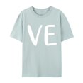 thumbnail image 3 of Hot Sale!! T-Shirts de la Saint-Valentin pour Femmes Imprimés Graphiques Mignons Léopard Cœur T-Shirts Décontractés Manches Courtes Col Rond Vert Menthe + TG, 3 of 6