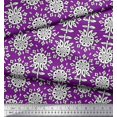 thumbnail image 2 of Soimoi Rayon Fabric Leaves & Floral Block Print Fabric by The Yard 42 Inch Wide, 2 of 3
