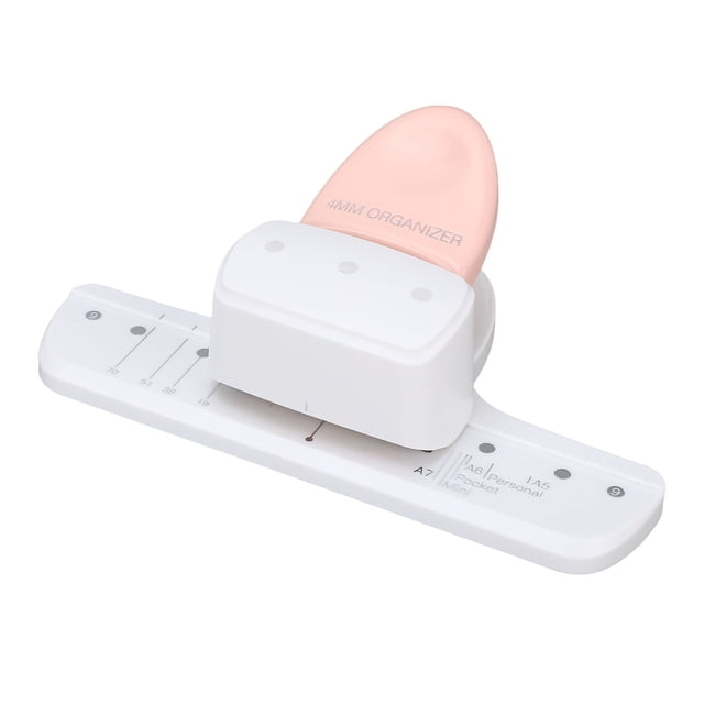 3 Hole Punch, Portable 5mm Feeding Depth Adjustable 19mm Space 3 Hole Punch for Scrapbooking