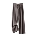 thumbnail image 1 of Plebaso Wide Leg Pants for Women Drawstring Knit Casual Pants Solid Color Womens Open Bottom Trousers, 1 of 6