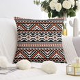 thumbnail image 4 of THrow Pillow Case Set of 2 Boho Style Ethnic Pattern Pillow Covers, Tribal Art Print Linen Throw Cushion Covers, Decorative Square Pillow Covers for Sofa and Living Room, 18x18 Inches, 4 of 7