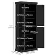 thumbnail image 3 of HOMCOM Freestanding 4 Door Kitchen Pantry Cabinet with Shelves Black, 3 of 9