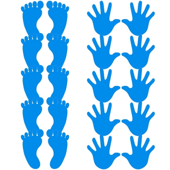 Miangastore 10 Pairs Nursery Room Wall Decal Handprint Footprint Wall Stickers Nursery Wall Stickers