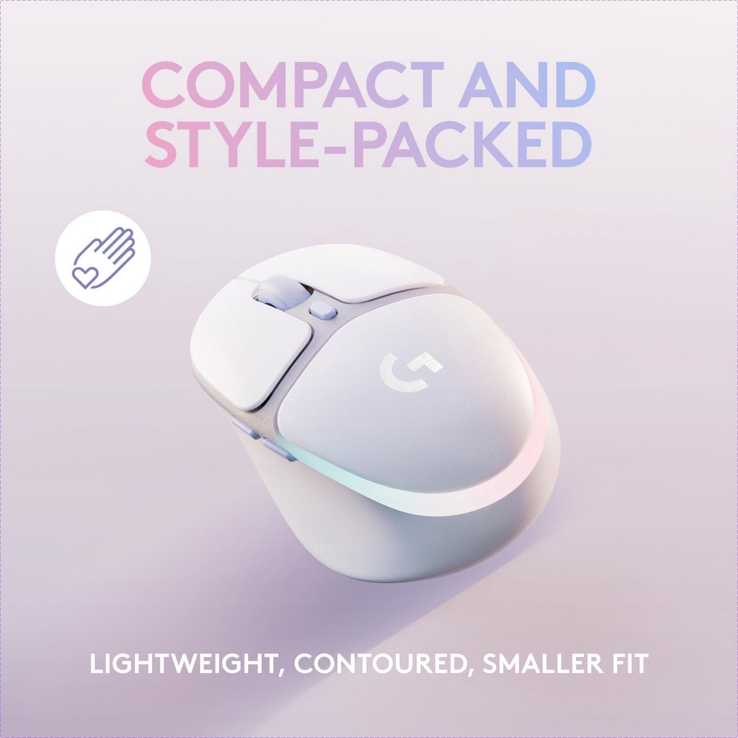 Logitech G705 Wireless Gaming Mouse, Customizable LIGHTSYNC RGB Lighting - Off White