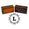 thumbnail image 1 of Printtoo Cadre Tourbillon Celtique Octogonal Lettre L Monogramme Timbre en Bois Monté en Caoutchouc Bureau Papeterie, 1 of 1