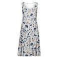 thumbnail image 4 of Ovzne Robes pour Femmes Robe de Plage Mode Féminine Vacances Été Couleur Unie Sans Manches Fête Robe de Plage Grande Taille Robe Maxi Imprimée Liquidation, 4 of 6
