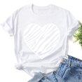 thumbnail image 1 of Babysbule Liquidation de Hauts pour Femmes Mode Femmes T-shirt à Manches Courtes Imprimé de la Saint-Valentin Hauts Graphiques Fantaisie, 1 of 3