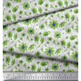 thumbnail image 3 of Soimoi Rayon Fabric Leaves & Cosmos Floral Printed Craft Fabric by the Yard 42 Inch Wide, 3 of 3