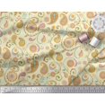 thumbnail image 4 of Soimoi Yellow polyester Crepe Fabric Mandala & Paisley Print Fabric by the Yard 42 Inch Wide, 4 of 4