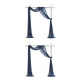 thumbnail image 2 of Ruiboury Wedding Arch Drapes Add Romantic Atmosphere With Wide Application Wedding Arch Draping Fabric Polyester Wedding Valance dark blue 2Set, 2 of 6