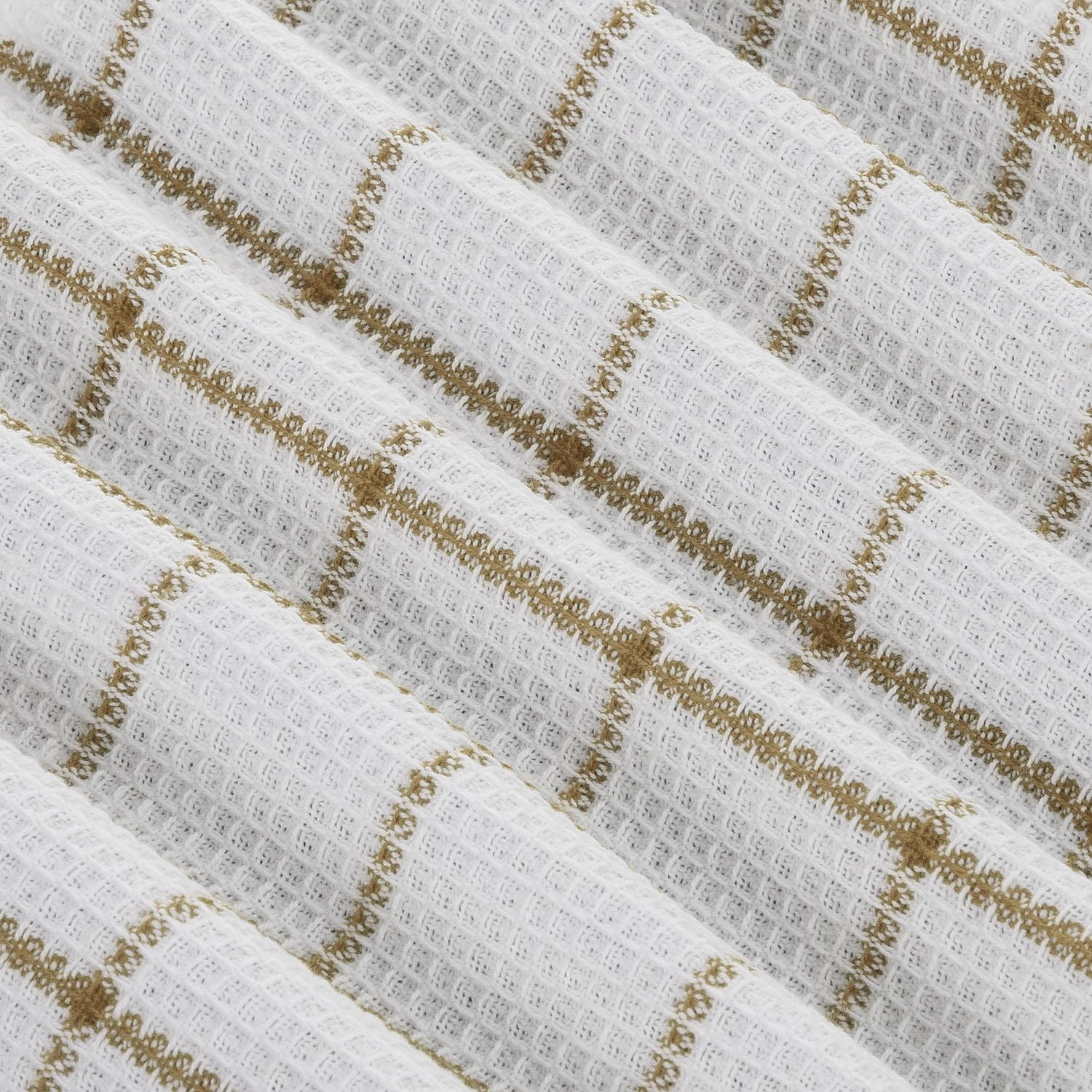 Torchons de cuisine en coton gaufré Fabstyles Solo, torchons à vaisselle extra larges, torchons à vaisselle super absorbants et à séchage rapide avec boucle de suspension, 18 x 28 pouces, lot de 4