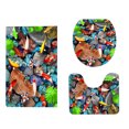 thumbnail image 2 of Chmadoxn Bathroom Rugs, Rugs for Living Room, Area Rug, Bath Mat Toilet Floor Mat U-shape Foot Mat Bathroom Bathroom Mat Printing Modern Mat Toilet Door Mat Three Sets carpeting carpeting, 2 of 7