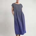 thumbnail image 1 of TopLLC Robe Sans Manches à Col Rond Robe Maxi Sans Manches pour Femmes avec Poches en Lin Ample et Bouffante Caftan Longue Robe Femme Robe en Liquidation, 1 of 5
