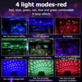 thumbnail image 4 of Car Roof Projector Light Sound Activated USB Car Ambient Light with 4 Light Colors Multiple-Mode LED Car Interior Decoration Light for Home Car Driving, 4 of 8
