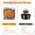 thumbnail image 2 of 2Pcs Slow Cooker Divider Liner for 6QT Pot Slow Cooker Liner Leakproof Foldable Silicone Pot Divider, 2 of 8