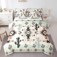 thumbnail image 1 of Erosebridal Aztec Bedding Sets Twin Size for Adult, Western Cactus Comforter Sets with Sheets, Geometric Stripe Decor, Reversible, 1 of 5