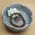 thumbnail image 4 of Natural Yellow Tiger Iron Handmade Gemstone 8mm Round Beads Elastic Bracelet 7" Unisex, 4 of 4