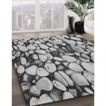thumbnail image 3 of Ahgly Company Tapis d'Intérieur Lavable à la Machine, Carré, Transitionnel, Gris Argenté, Tapis de Zone, 8 Pieds Carré, 3 of 7
