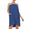 thumbnail image 4 of Women Robe, Plus Size Soft House Coat for Women, Casual Lightweight Bathrobe for Lounge, Comfy Solid Color Robe for Home, 4 of 7