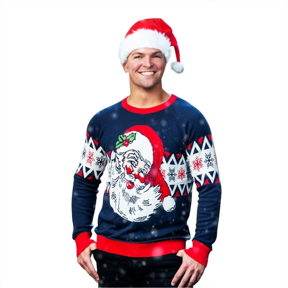 Chandail Vintage de Père Noël Rieur pour Homme Ugly Christmas