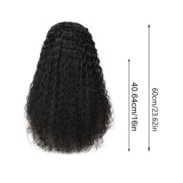 RKSTN Perruques en Cheveux Humains Perruque Courte Bouclée avec Bandeau, Présentant une Densité de 150 % pour des Boucles Naturelles Volumineuses. Fabriquée à Partir de 100 % de Cheveux Humains dans un Ton Noir Classique, Mesurant 16 Pouces de Longueur. Cette Perruque Brésilienne Est Conçue pour les Femmes Noires, Offrant un Attrait de Ton Naturel et une Commodité Sans Colle pour un Coiffage Rapide.