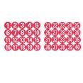thumbnail image 2 of 40 Pcs Autocollants Numérotés Autocollants Auto-Adhésifs Numérotés Décalcomanies Décoratives pour Sacs Table Rouge, 2 of 9