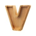 thumbnail image 1 of Boîte de Rangement en Bois pour Lettres Anglaises, Verre Transparent, 1 of 6