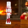 thumbnail image 3 of Christmas Nutcracker Decoration Wooden Nutcracker Figure Tabletop Cartoon Nutcracker Ornament, 3 of 8