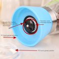 thumbnail image 3 of Manual Kitchen Tool Pepper Grinder Coffee Bean Sesame Grinder Ceramic Core Storage Grinding Glass Bottle Trumpet+green Lid, 3 of 3