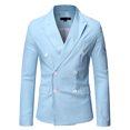 thumbnail image 3 of Mens Jacket Winter Mens Autumn And Winter Fashion Personality Solid Color Casual Suit Jacket, 3 of 4