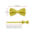 thumbnail image 4 of INSPIRE CHIC Accessoires de Nœud Papillon pour Homme Sangle Ajustable Formel Uni Smoking Pré-Noué Champagne, 4 of 5