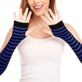 thumbnail image 4 of YOUSNH Gants Sans Doigts Longs Plus Chauds Punk Gothiques pour Femmes Bleu Taille Unique, 4 of 6