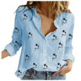 thumbnail image 3 of Pompotops T-shirt à Manches Longues Décontracté Imprimé Mode pour Femmes Blouse en Lin en Solde, 3 of 7