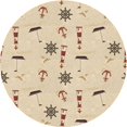 thumbnail image 1 of Ahgly Company Tapis d'Intérieur Lavable en Machine Carré Transitionnel Pérun Brun, 3 Pieds Carré, 1 of 7
