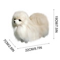thumbnail image 2 of White Simulation Pomeranian Dog Plush Toy Realistic Pet Model Educational Gift For Children Size 87 X 75 X 28 Inches, 2 of 9