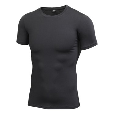 LUOGENLI T-shirts pour Homme pour Hommes T-Shirt Actif Extensible Coupe Ajustée Tenue d'Entraînement T-Shirt de Sport T-Shirt de Course T-Shirt de Gym T-shirts pour Hommes T-shirts Graphiques T-shirts de Pâques pour Hommes T-shirts Graphiques Vêtements d'Été Noir TG