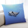 thumbnail image 1 of Ahgly Company Animals Manta Ray Coussin Décoratif d'Intérieur, 18 Po X 18 Po, 1 of 6