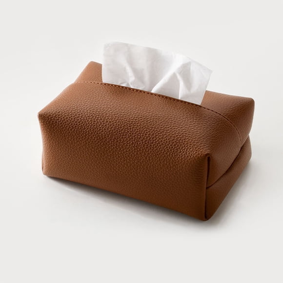 Leather Tissue Box Cover Luxury Hotel Tissue Dispenser Stylish Tabletop Paper Organizer Elegant Dining Room Accessory, Czzoypi Leather Tissue Box Cover Luxury