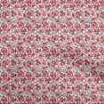 thumbnail image 1 of oneOone Tissu en Rayonne Rouge à Fleurs pour Robe Tissu Imprimé au Mètre 56 Pouces de Large, 1 of 4