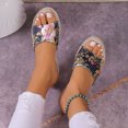 thumbnail image 1 of LSLJS Women's New Summer One-line Hemp Rope Thick Sole Wedge Cloth Sandals, Platform Slippers, 1 of 3