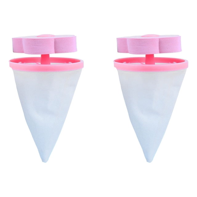 Washer Lint Catcher, 2-Pack Floating Filter Hair Removal Device for Washing Machines, Reduces Clogging & Protects Machine, Portable Wool Cleaning Supplies