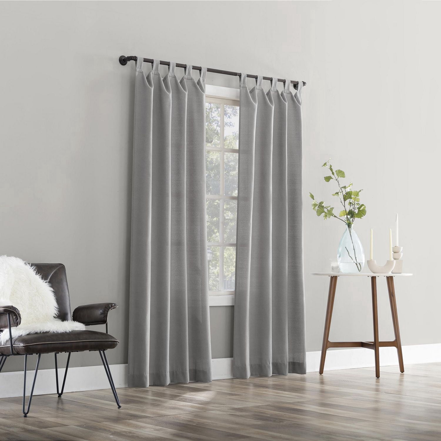 Paquet de 2 panneaux rideau semi-transparents à languettes Jensen Mainstays